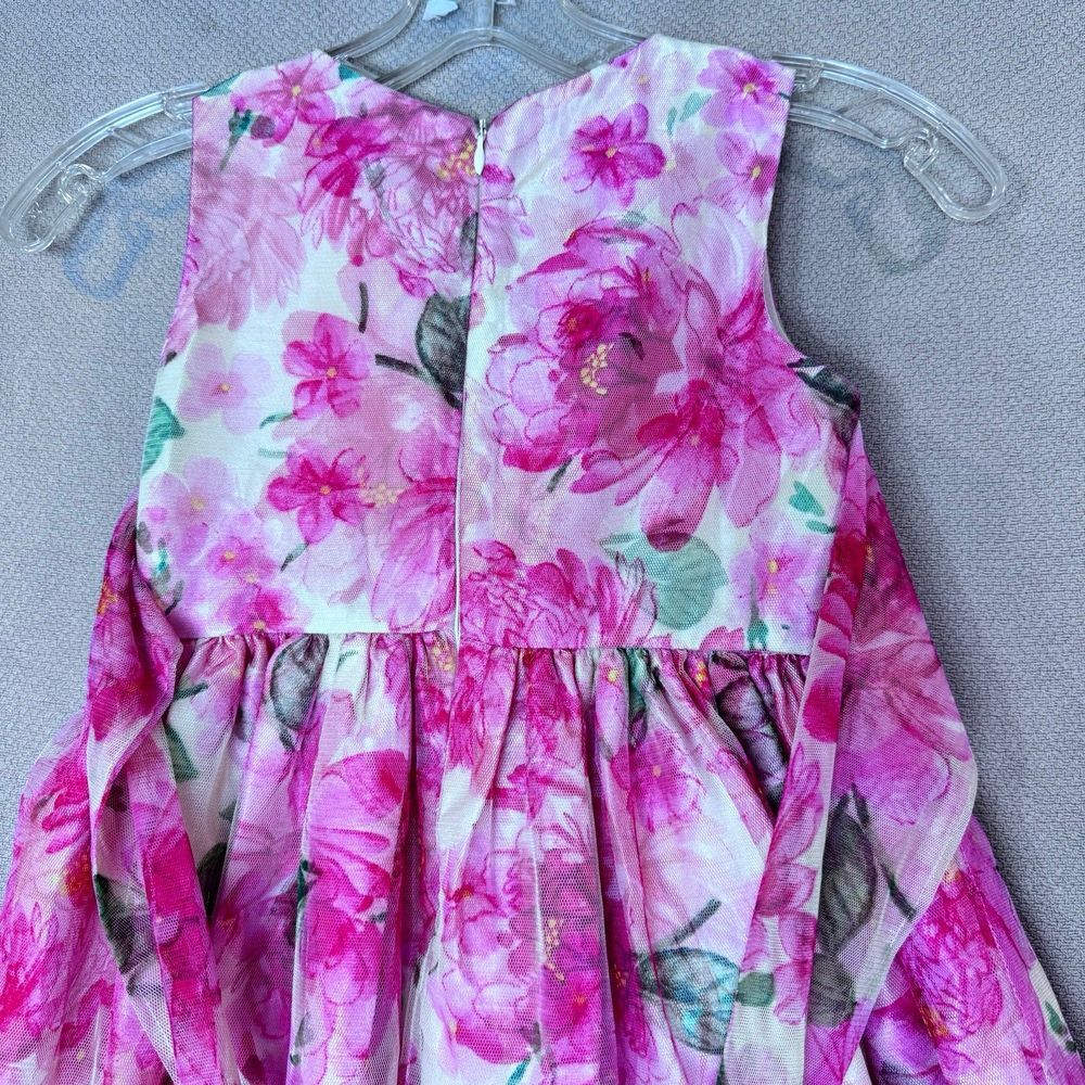Bonnie Jean little girls fancy flower dress size 7T - Picture 5 of 10